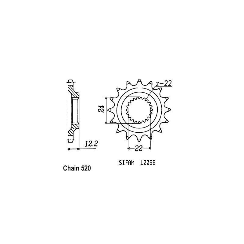 Pignone 600 Tuareg 1985-1987 - 520 - 15 Denti - Simile a JTF1125