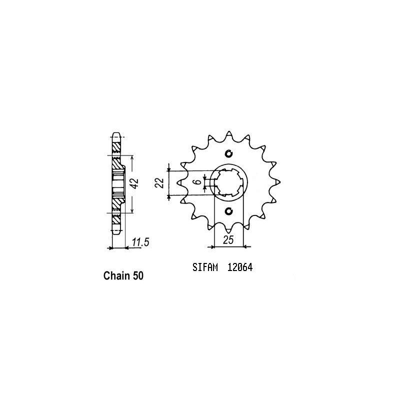 Pignone Ft 500 C 1982-1984 - 530 - 15 Denti - Simile a JTF289