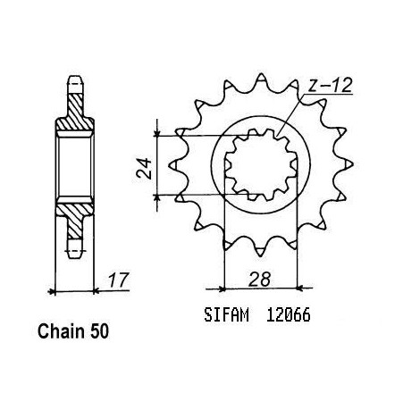 Pignone Cbr 600 F 1987-1996 - 530 - 14 Denti - Simile a JTF295