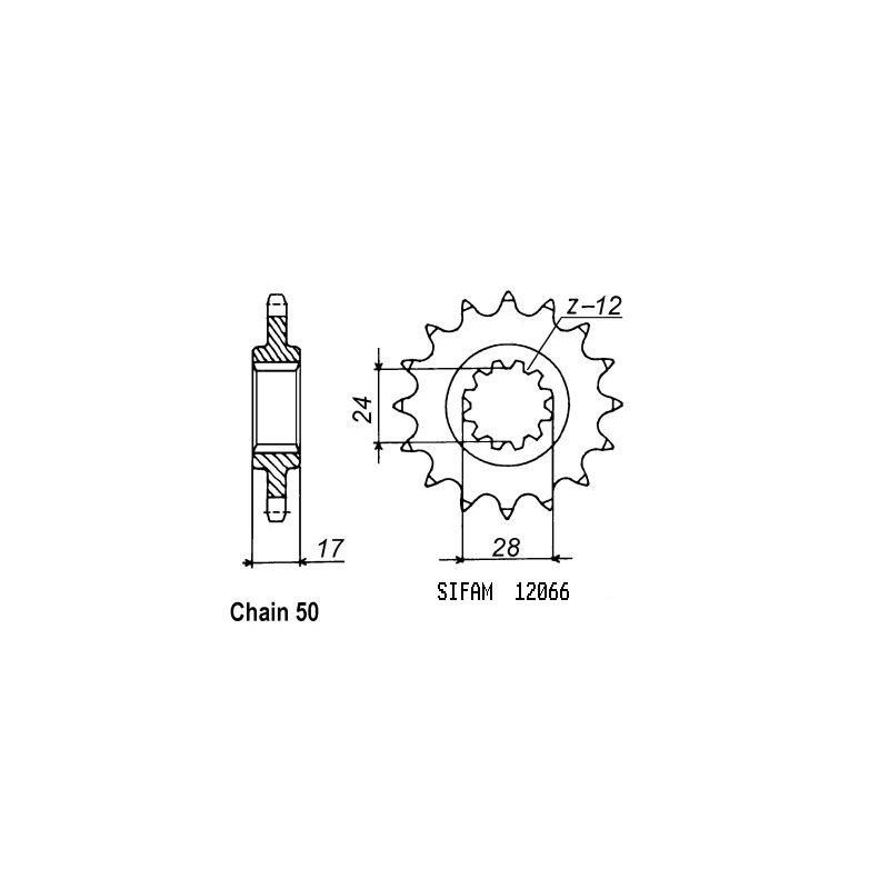 Pignone Cbr 600 F 1987-1996 - 530 - 14 Denti - Simile a JTF295