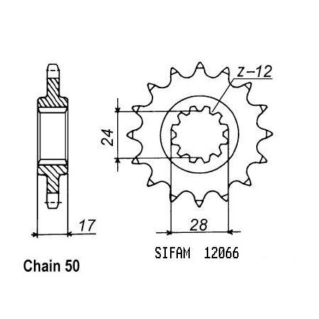 Pignone Cbr 600 F 1987-1996 - 530 - 14 Denti - Simile a JTF295