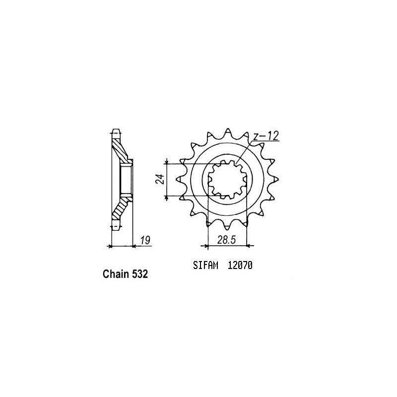 Pignone Zx-10 Tomcat 1988-1991 - 532 - 17 Denti - Simile a JTF525