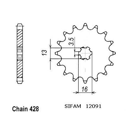 Pignone Ts 80 Er 1981-1982 - Gt 80 L/Rg 1981-1982 - 428 - 14 Denti - Simile a JTF542