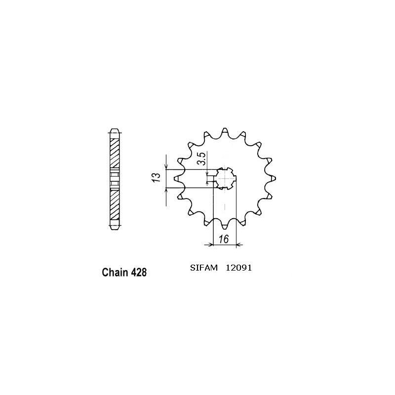 Pignone Ts 80 Er 1981-1982 - Gt 80 L/Rg 1981-1982 - 428 - 14 Denti - Simile a JTF542