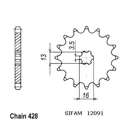 Pignone Ts 80 Er 1981-1982 - Gt 80 L/Rg 1981-1982 - 428 - 14 Denti - Simile a JTF542