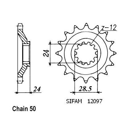 Pignone Zzr 1100 Zx 1990-1992 - 530 - 17 Denti - Simile a JTF528