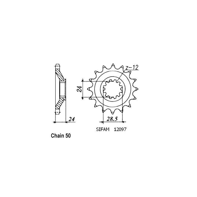 Pignone Zzr 1100 Zx 1990-1992 - 530 - 17 Denti - Simile a JTF528