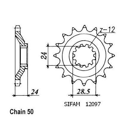 Pignone Zzr 1100 Zx 1990-1992 - 530 - 17 Denti - Simile a JTF528