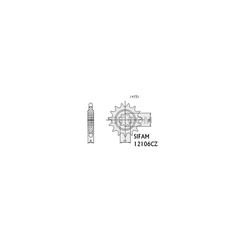 Pignone 50 Rx 1993-1995 - 50 Rs Extrema 1992-1994 - 415 - 13 Denti - Simile a JTF589