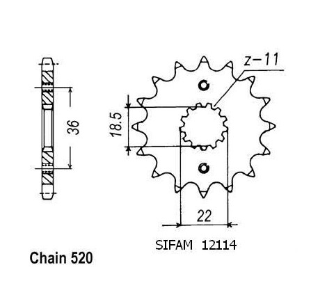 Pignone Nx 250 1988-1993 - 520 - 13 Denti - Simile a JTF280