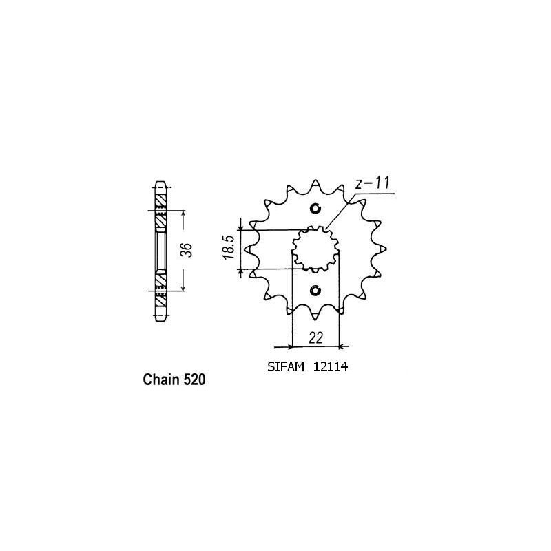 Pignone Nx 250 1988-1993 - 520 - 13 Denti - Simile a JTF280