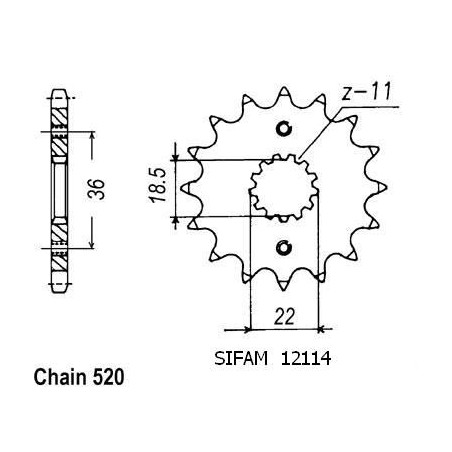 Pignone Nx 250 1988-1993 - 520 - 13 Denti - Simile a JTF280