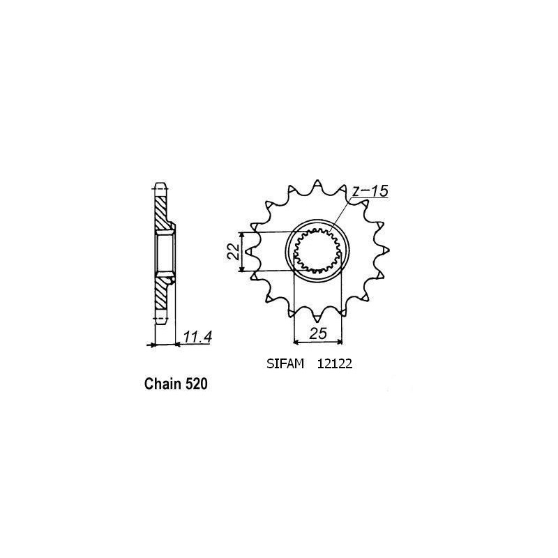 Pignone Ktm - 600 Lc4 Gs 1992-1994 - 520 - 13 Denti - Simile a JTF1902