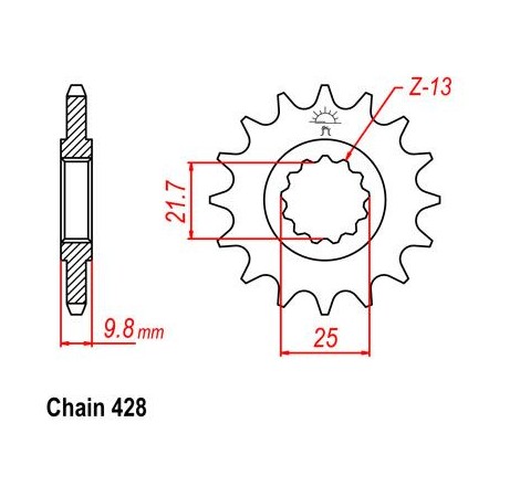 Pignone Sr 400 2014 - 428 - 19 Denti - Simile a JTF1587