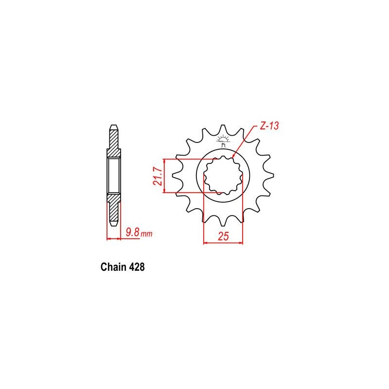 Pignone Sr 400 2014 - 428 - 19 Denti - Simile a JTF1587