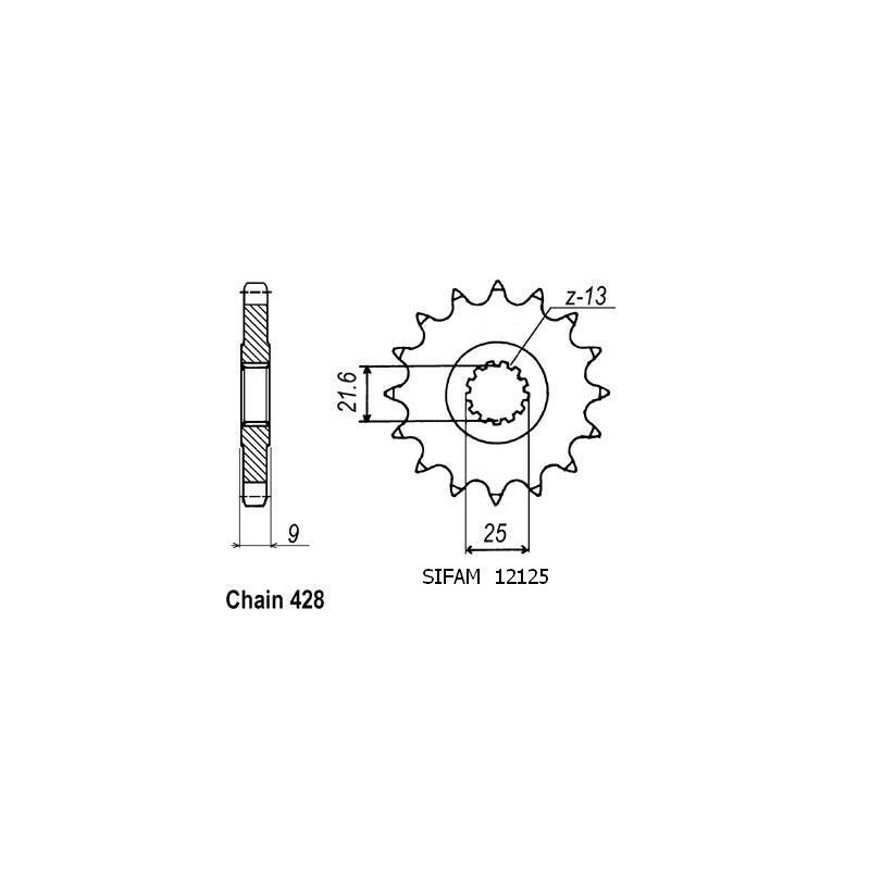 Pignone Sr 500 1991-1995 - 428 - 20 Denti - Simile a JTF1587