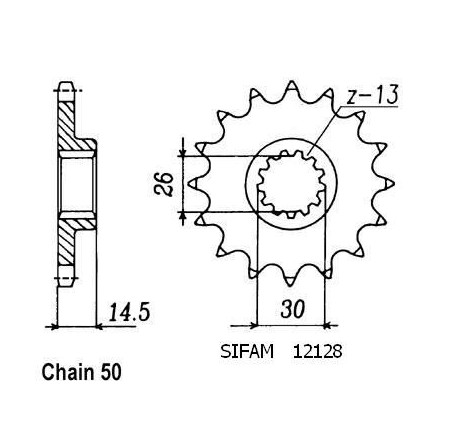 Pignone Cbx 1000 1981-1982 - 530 - 18 Denti - Simile a JTF340