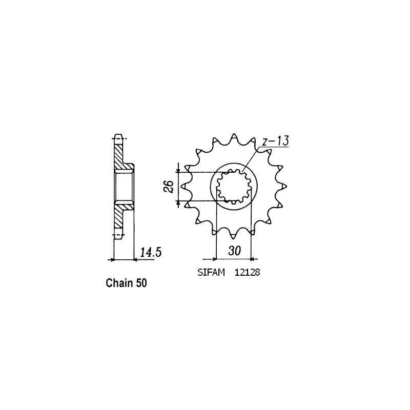 Pignone Cbx 1000 1981-1982 - 530 - 18 Denti - Simile a JTF340