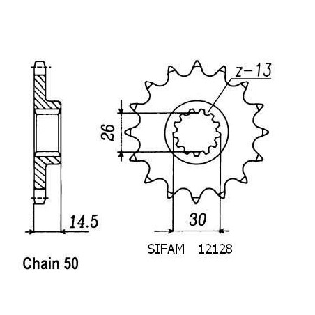 Pignone Cbx 1000 1981-1982 - 530 - 18 Denti - Simile a JTF340