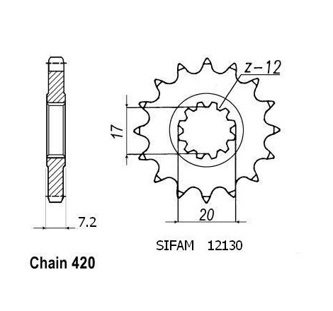 Pignone Minarelli 50 1999-2007 415 - 415 - 12 Denti - Simile a JTF4020