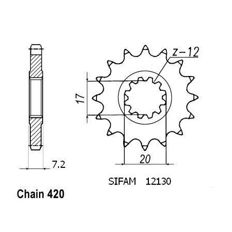 Pignone Minarelli 50 1999-2007 415 - 415 - 12 Denti - Simile a JTF4020