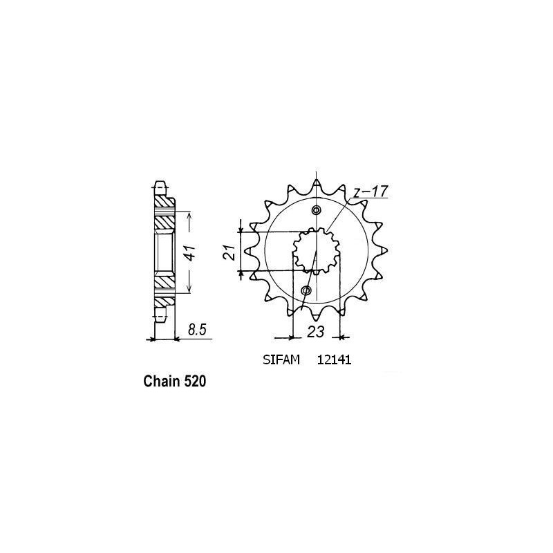 Pignone Xr 400 R 1996-2001 - 520 - 14 Denti - Simile a JTF1322