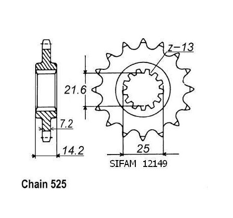 Pignone Zr 750 Zephir 1995-1998 - 525 - 15 Denti - Simile a JTF1531