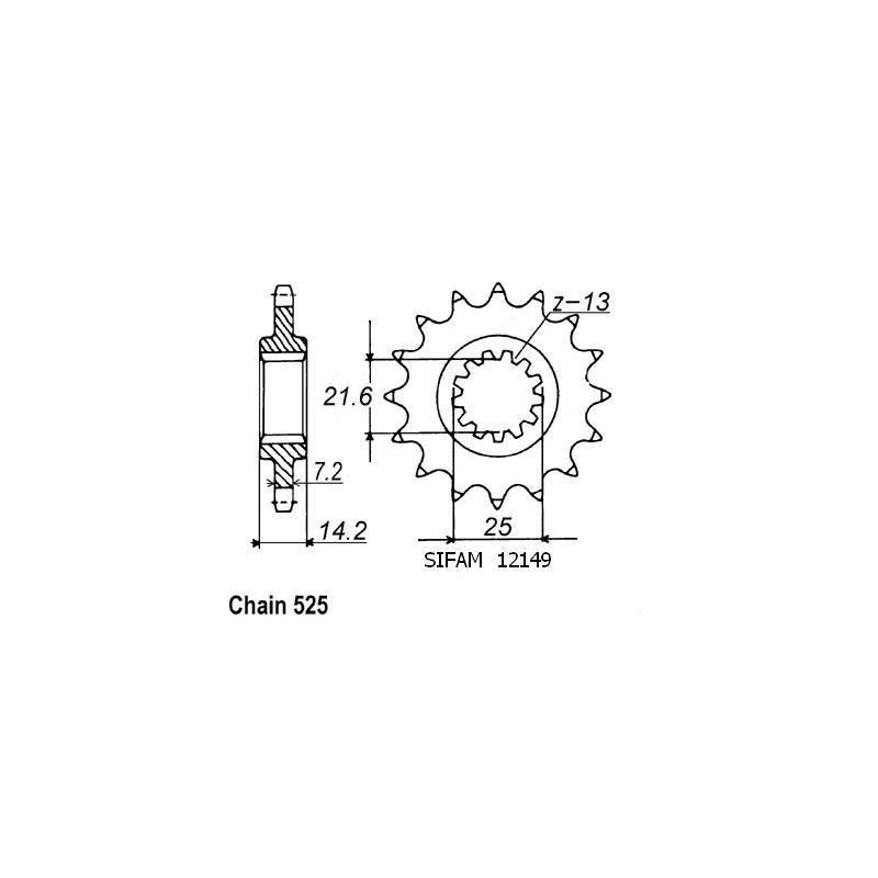 Pignone Zr 750 Zephir 1995-1998 - 525 - 15 Denti - Simile a JTF1531