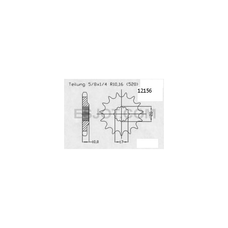 Pignone Husqvarna 125 Wr/Cr 1998-1999 - 520 - 12 Denti - Simile a JTF4026