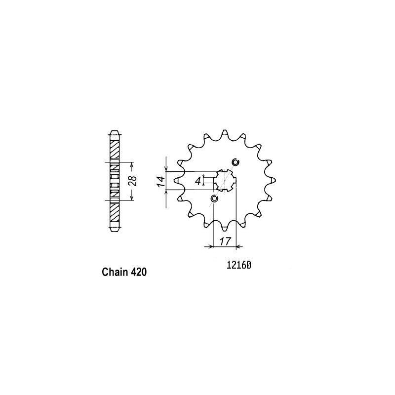 Pignone Derbi 50 2000-2005 - 420 - 11 Denti - Simile a JTF1127