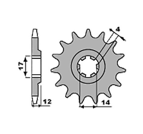 Pignone RS4 125 - Con  Scostamento - Vecchio Modello - 428 - 13 Denti