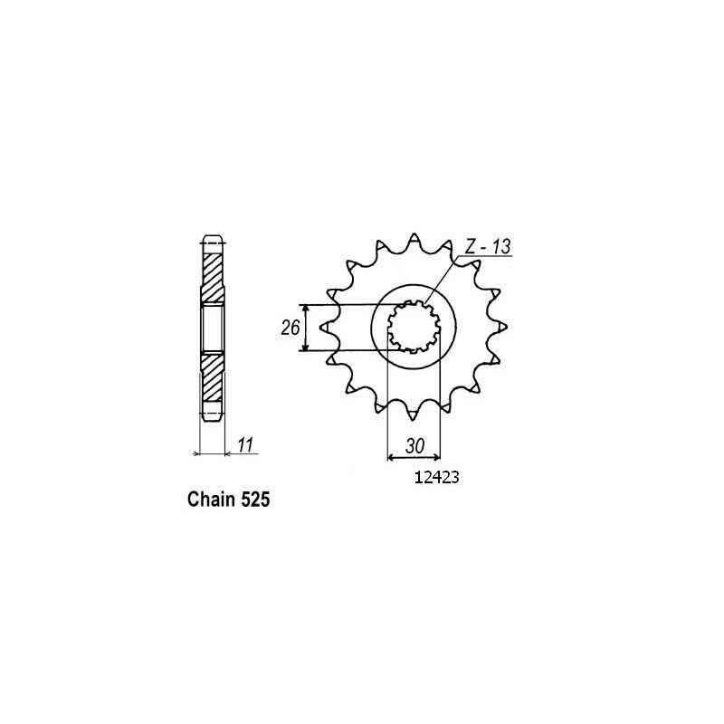 Pignone Tdm 900 2002 - 525 - 16 Denti - Simile a JTF1591