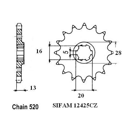 Pignone Tm 125 Cross/Enduro - 520 - 12 Denti