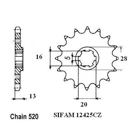 Pignone Tm 125 Cross/Enduro - 520 - 12 Denti