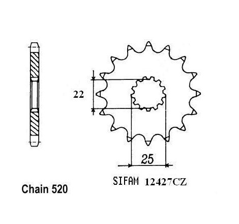 Pignone Tm 250 Enduro -2001 - 520 - 13 Denti