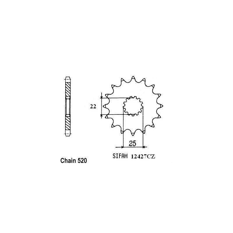 Pignone Tm 250 Enduro -2001 - 520 - 13 Denti