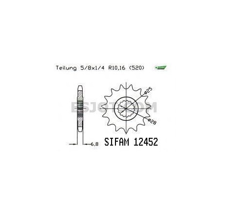 Pignone Yamaha Yfm 700 R 2006 - 520 - 13 Denti - Simile a JTF1592