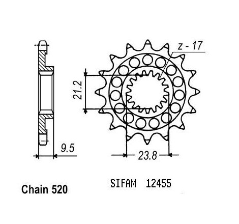 Pignone Suzuki Rm-z 450 2005 - 520 - 13 Denti - Simile a JTF1441C