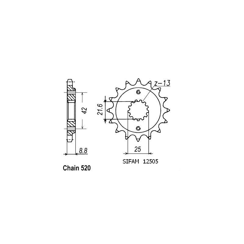 Pignone Racing - 520 - 13 Denti- Simile a JTF1516