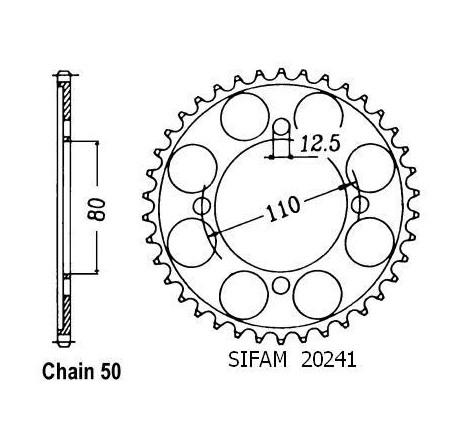 Corona Cb 650 1979-1981 - 530 - 40 Denti - Simile a JTR284