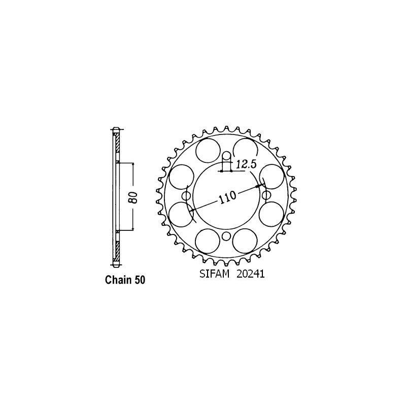 Corona Cb 650 1979-1981 - 530 - 40 Denti - Simile a JTR284