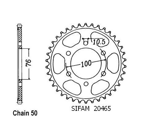 Corona Gr 650 1983-1985 - 530 - 38 Denti - Simile a JTR816