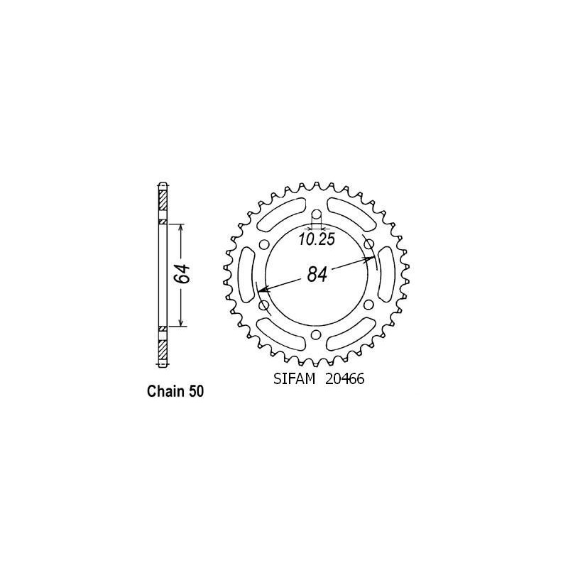 Corona Gs 500 Rayons 1977-1979 - 530 - 50 Denti - Simile a JTR814