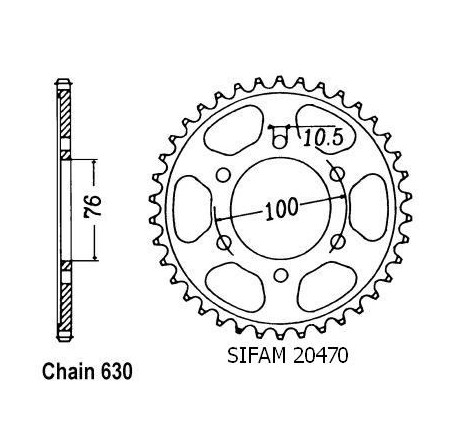 Corona Gsx 750 E 1980-1982 - 630 - 41 Denti - Simile a JTR818