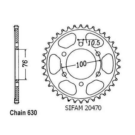 Corona Gsx 750 E 1980-1982 - 630 - 41 Denti - Simile a JTR818