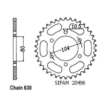 Corona Gpz 750 Turbo 1984-1985 - 630 - 46 Denti - Simile a JTR501