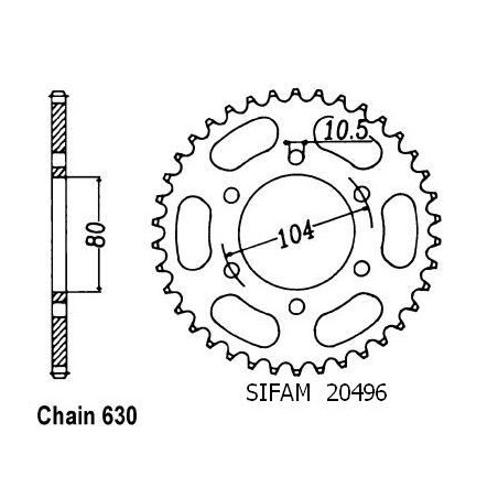 Corona Gpz 750 Turbo 1984-1985 - 630 - 46 Denti - Simile a JTR501