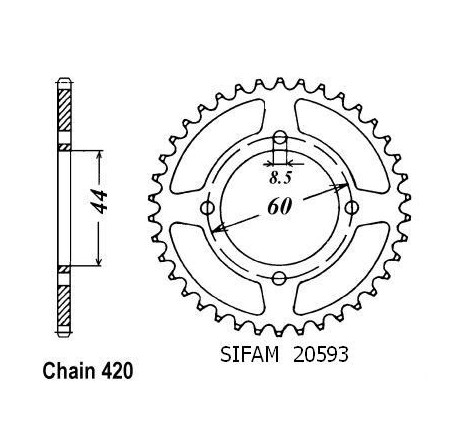 Corona Dt 50 R 1991-1996 - 420 - 38 Denti - Simile a JTR832