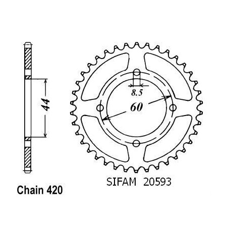 Corona Dt 50 R 1991-1996 - 420 - 38 Denti - Simile a JTR832