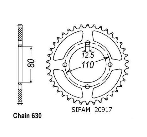 Corona Cb 750 Four 1978 - 630 - 41 Denti - Simile a JTR333